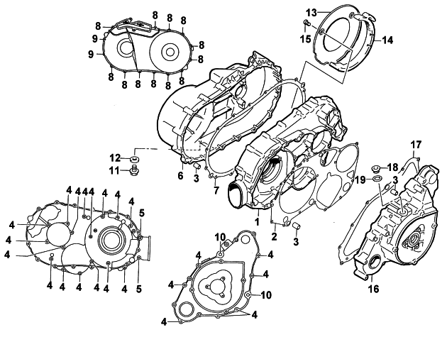 Parts Diagram for Arctic Cat 2002 500 AUTOMATIC TRANSMISSION FIS () ATV CLUTCH/V-BELT/MAGNETO COVER ASSEMBLY