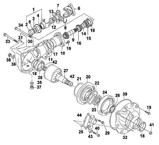 Parts Diagram for Arctic Cat 2001 500 CC (AUTOMATIC TRANSMISSION) ATV FINAL BEVEL GEAR ASSEMBLY