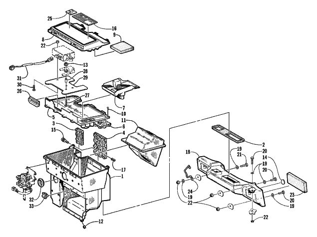 Parts Diagram for Arctic Cat 2001 MOUNTAIN CAT 600 VEV SNOWMOBILE AIR SILENCER ASSEMBLY