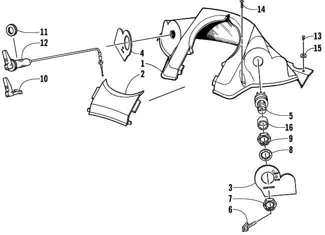Parts Diagram for Arctic Cat 2001 Z 370 () SNOWMOBILE CONSOLE AND SWITCH ASSEMBLY