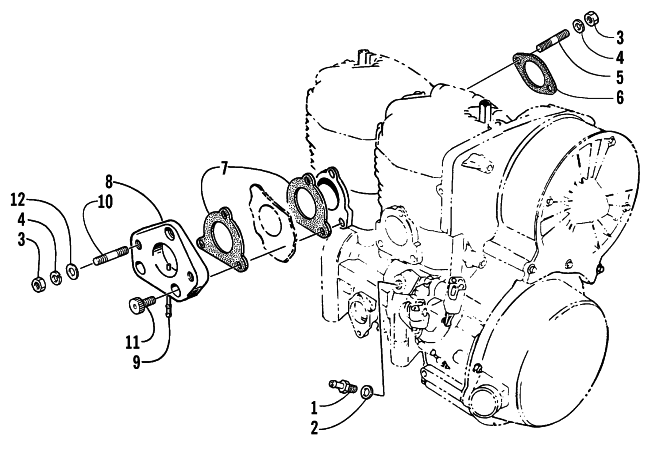 Parts Diagram for Arctic Cat 2002 PANTHER 440 SNOWMOBILE INTAKE ASSEMBLY