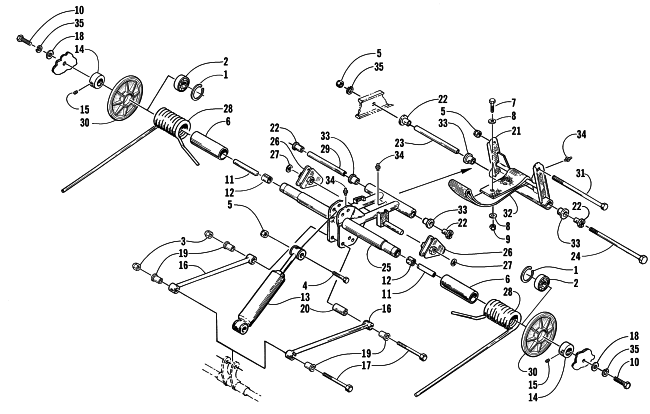 Parts Diagram for Arctic Cat 2001 Z 370 () SNOWMOBILE REAR SUSPENSION REAR ARM ASSEMBLY