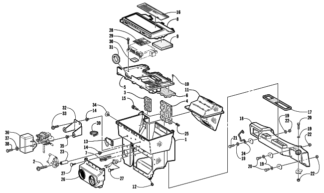 Parts Diagram for Arctic Cat 2001 MOUNTAIN CAT 600 EFI LE () SNOWMOBILE AIR SILENCER ASSEMBLY