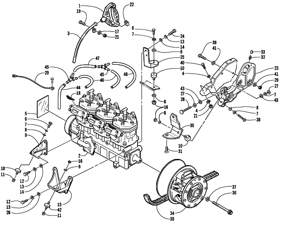 Parts Diagram for Arctic Cat 2001 ZRT 600 LE SNOWMOBILE ENGINE AND RELATED PARTS