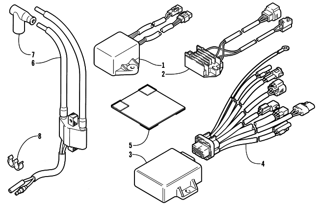 Parts Diagram for Arctic Cat 2001 MOUNTAIN CAT 800 SNOWMOBILE ELECTRICAL