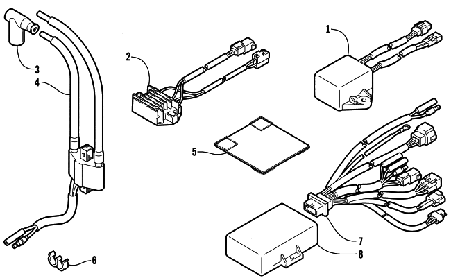 Parts Diagram for Arctic Cat 2001 ZR 600 SNOWMOBILE ELECTRICAL