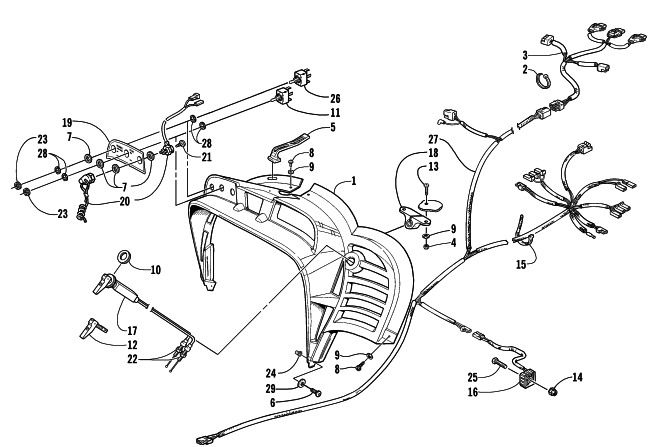 Parts Diagram for Arctic Cat 2001 Z 440 SNO PRO SNOWMOBILE CONSOLE, SWITCHES, AND WIRING ASSEMBLIES