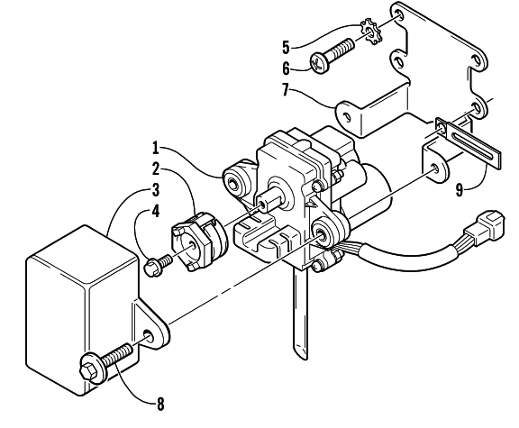 Parts Diagram for Arctic Cat 2002 MOUNTAIN CAT 800 SNOWMOBILE SERVOMOTOR ASSEMBLY