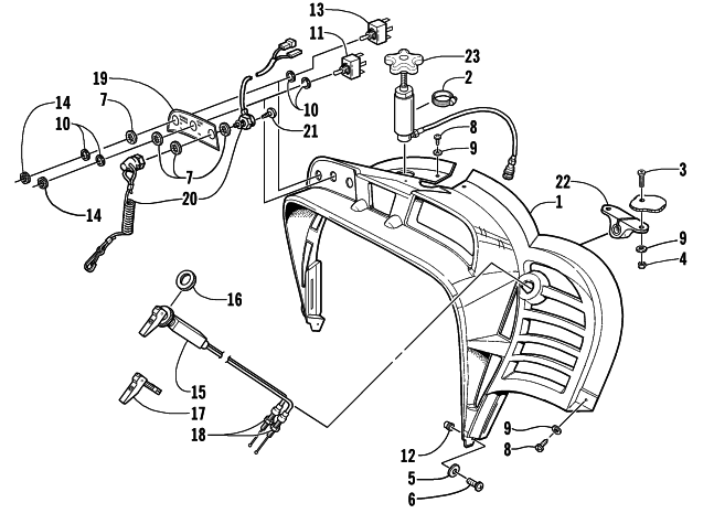 Parts Diagram for Arctic Cat 2001 ZR 440 SNO PRO (CROSS COUNTRY - ) SNOWMOBILE CONSOLE AND SWITCH ASSEMBLY (Cross Country)