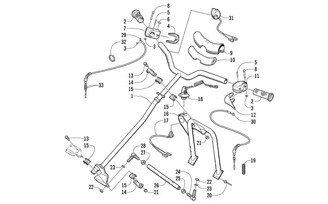 Parts Diagram for Arctic Cat 2001 Z 120 SNO PRO SNOWMOBILE STEERING POST AND TIE ROD ASSEMBLY