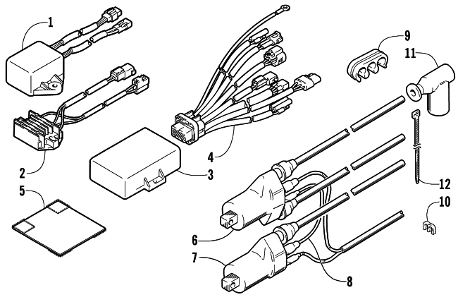 Parts Diagram for Arctic Cat 2002 ZRT 600 SNOWMOBILE ELECTRICAL