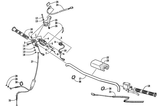 Parts Diagram for Arctic Cat 2002 ZR 500 LE SNOWMOBILE HANDLEBAR AND CONTROLS