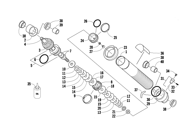 Parts Diagram for Arctic Cat 2002 ZL 600 EFI SS SNOWMOBILE FRONT SUSPENSION SHOCK ABSORBER