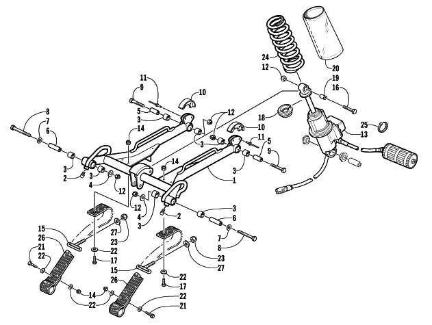 Parts Diagram for Arctic Cat 2002 ZL 800 EFI SS SNOWMOBILE REAR SUSPENSION FRONT ARM ASSEMBLY