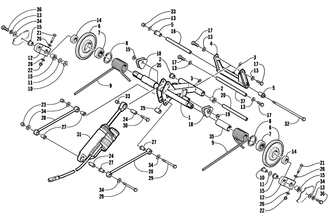 Parts Diagram for Arctic Cat 2002 ZL 600 EFI SS SNOWMOBILE REAR SUSPENSION REAR ARM ASSEMBLY