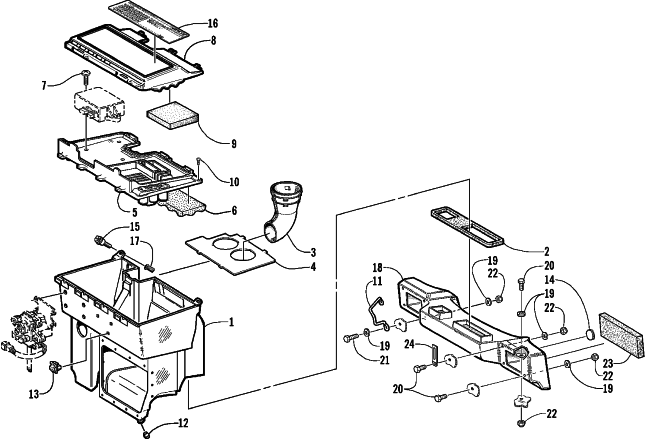 Parts Diagram for Arctic Cat 2001 MOUNTAIN CAT 800 LE () SNOWMOBILE AIR SILENCER ASSEMBLY