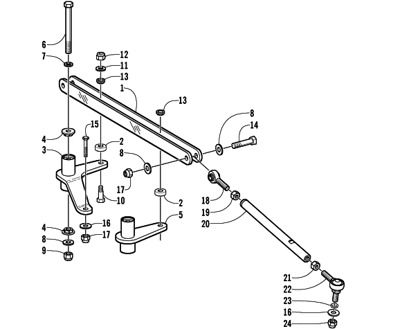 Parts Diagram for Arctic Cat 2002 ZR 500 SNOWMOBILE TIE ROD ASSEMBLY