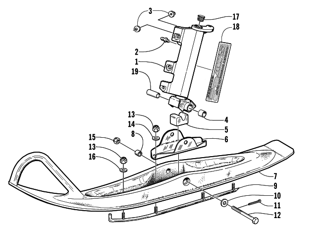 Parts Diagram for Arctic Cat 2002 4-STROKE TRAIL SNOWMOBILE SKI AND SPINDLE ASSEMBLY