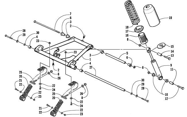 Parts Diagram for Arctic Cat 2002 PANTHER 570 (R) SNOWMOBILE REAR SUSPENSION FRONT ARM ASSEMBLY