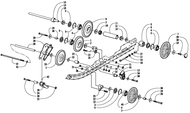 Parts Diagram for Arctic Cat 2002 ZL 550 SNOWMOBILE IDLER WHEEL ASSEMBLY