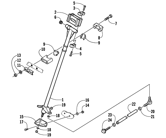 Parts Diagram for Arctic Cat 2002 ZR 600 EFI CC () SNOWMOBILE STEERING POST ASSEMBLY