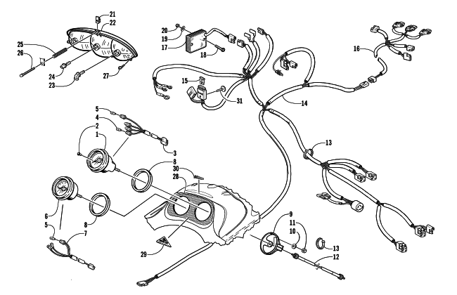 Parts Diagram for Arctic Cat 2002 ZL 600 EFI SNOWMOBILE INSTRUMENTS AND WIRING ASSEMBLIES (ESR)