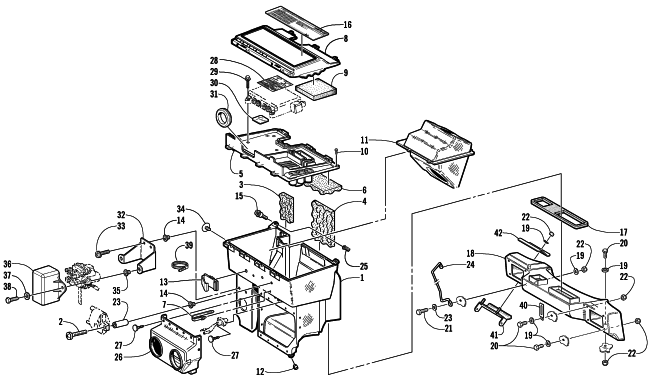 Parts Diagram for Arctic Cat 2002 ZR 600 EFI CC () SNOWMOBILE AIR SILENCER ASSEMBLY