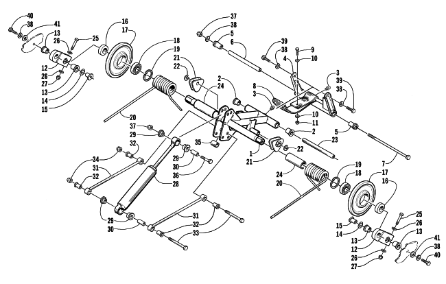 Parts Diagram for Arctic Cat 2002 MOUNTAIN CAT 570 SNOWMOBILE REAR SUSPENSION REAR ARM ASSEMBLY