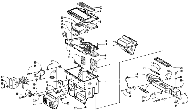Parts Diagram for Arctic Cat 2002 ZL 600 EFI SS () SNOWMOBILE AIR SILENCER ASSEMBLY