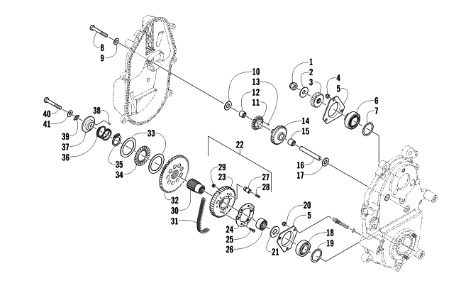 Parts Diagram for Arctic Cat 2002 PANTHER 570 () SNOWMOBILE DRIVE/REVERSE DROPCASE ASSEMBLY