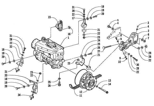 Parts Diagram for Arctic Cat 2002 Z 440 SNOWMOBILE ENGINE AND RELATED PARTS