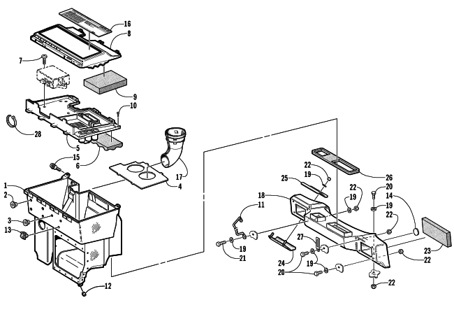 Parts Diagram for Arctic Cat 2002 ZR 800 CC () SNOWMOBILE AIR SILENCER ASSEMBLY