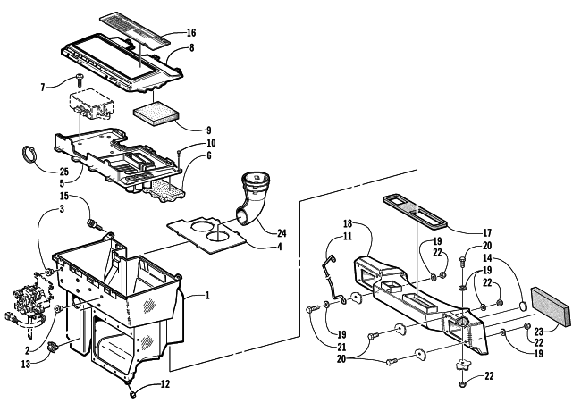 Parts Diagram for Arctic Cat 2002 MOUNTAIN CAT 800 (LE 151) SNOWMOBILE AIR SILENCER ASSEMBLY