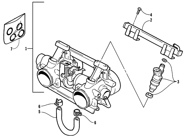 Parts Diagram for Arctic Cat 2002 MOUNTAIN CAT 800 EFI (LE 151) SNOWMOBILE THROTTLE BODY ASSEMBLY