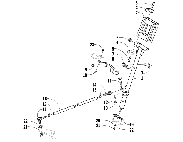 Parts Diagram for Arctic Cat 2002 ZR 440 SNO PRO SNOWMOBILE STEERING POST ASSEMBLY