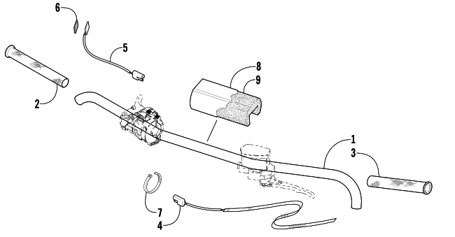 Parts Diagram for Arctic Cat 2002 ZR 440 SNO PRO () SNOWMOBILE HANDLEBAR ASSEMBLY