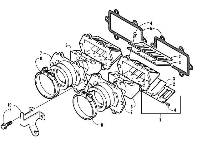 Parts Diagram for Arctic Cat 2004 ARCTIC CAT 440 SNO PRO SNOWMOBILE REED VALVE ASSEMBLY