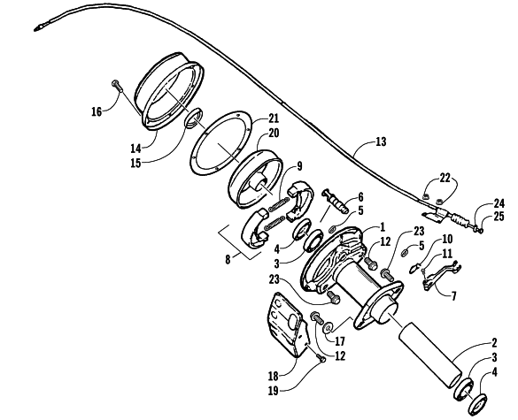 Parts Diagram for Arctic Cat 2005 90 Y-12 YOUTH ATV REAR BRAKE ASSEMBLY