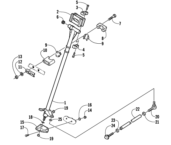 Parts Diagram for Arctic Cat 2002 ZR 800 EFI CC () SNOWMOBILE STEERING POST ASSEMBLY