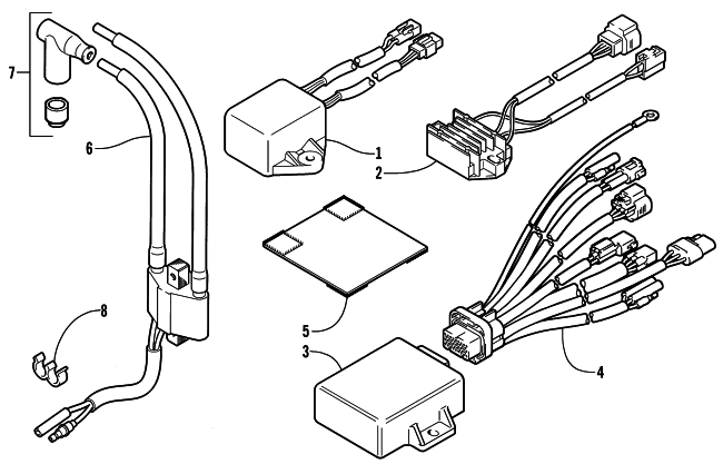 Parts Diagram for Arctic Cat 2005 KING CAT 900 SNOWMOBILE ELECTRICAL