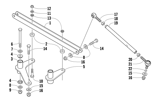 Parts Diagram for Arctic Cat 2003 PANTERA 550 () SNOWMOBILE TIE ROD ASSEMBLY