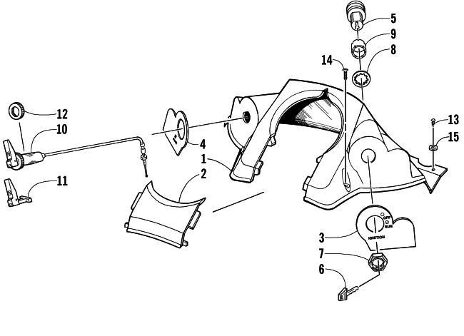 Parts Diagram for Arctic Cat 2003 Z 370 SNOWMOBILE CONSOLE AND SWITCH ASSEMBLY