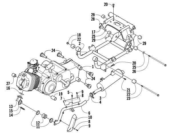 Parts Diagram for Arctic Cat 2003 250 (2X4 ) ATV ENGINE AND RELATED PARTS
