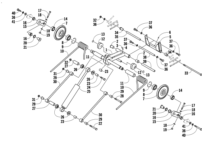 Parts Diagram for Arctic Cat 2003 MOUNTAIN CAT 600 EFI ( 136) SNOWMOBILE REAR SUSPENSION REAR ARM ASSEMBLY