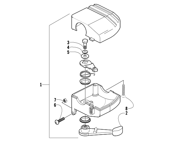Parts Diagram for Arctic Cat 2003 500 FIS MANUAL TRANSMISSION ( - MRP) ATV THROTTLE CASE ASSEMBLY