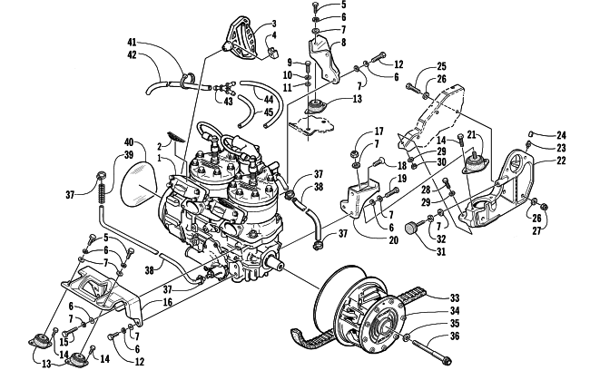 Parts Diagram for Arctic Cat 2003 ZR 800 EFI () SNOWMOBILE ENGINE AND RELATED PARTS