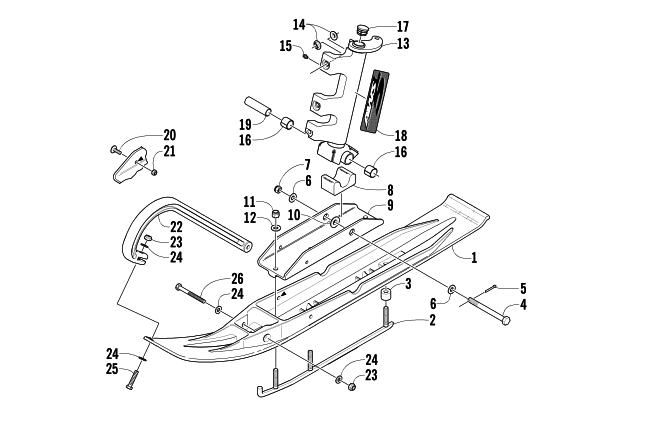 Parts Diagram for Arctic Cat 2003 ZL 800 EFI SS () SNOWMOBILE SKI AND SPINDLE ASSEMBLY