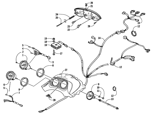 Parts Diagram for Arctic Cat 2003 ZL 800 EFI SS () SNOWMOBILE HEADLIGHT, INSTRUMENTS, AND WIRING ASSEMBLIES