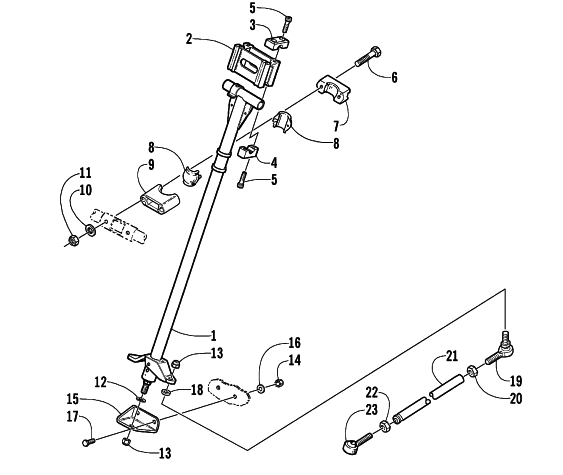 Parts Diagram for Arctic Cat 2003 ZR 800 EFI () SNOWMOBILE STEERING POST ASSEMBLY
