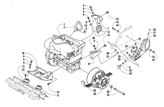 Parts Diagram for Arctic Cat 2003 PANTHER 570 ESR () SNOWMOBILE ENGINE AND RELATED PARTS